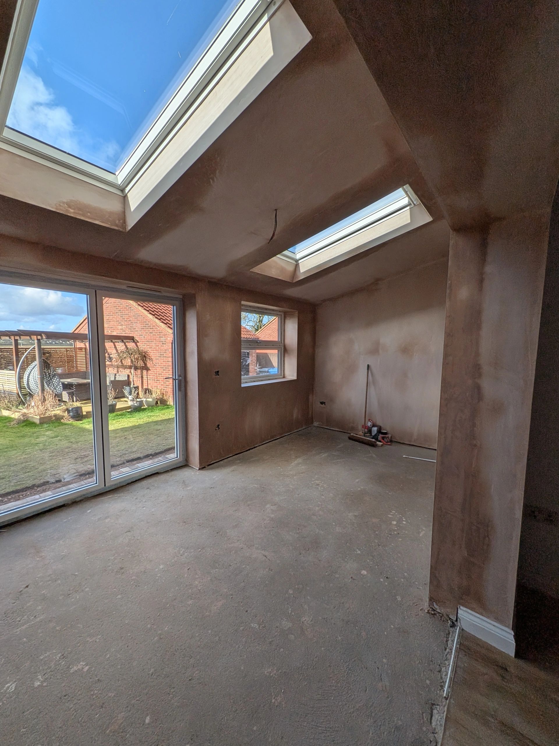 Interior of the completed single-storey extension